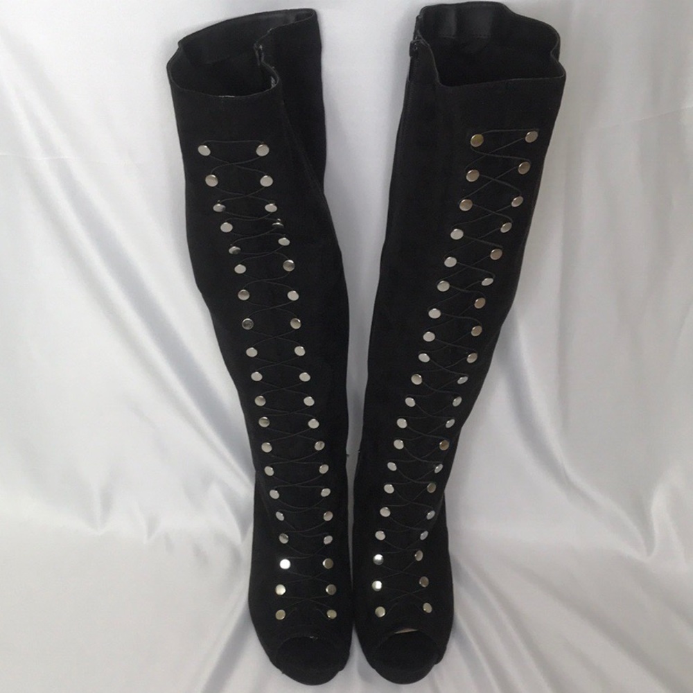 New TORRID Peep Toe Knee High Boots Size 11 width